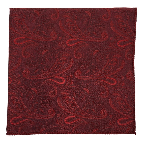 Men’s Paisley Apple Formal Satin Pocket Square in a Variety of Colors by Spencer J’s Signature Satin Collection