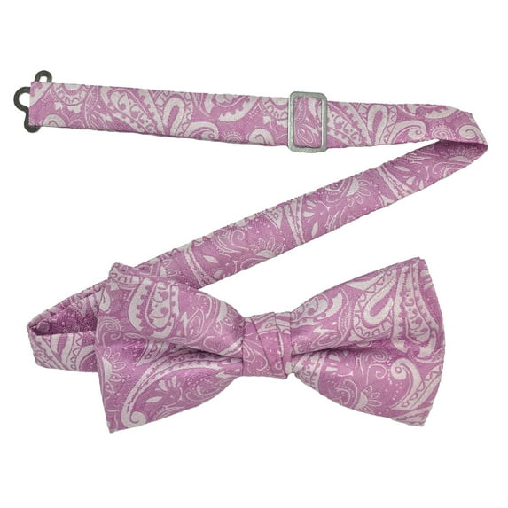 Men’s Paisley Bouquet Formal Satin Pre-Tied Bow Tie in a Variety of Colors by Spencer J’s Signature Satin Collection