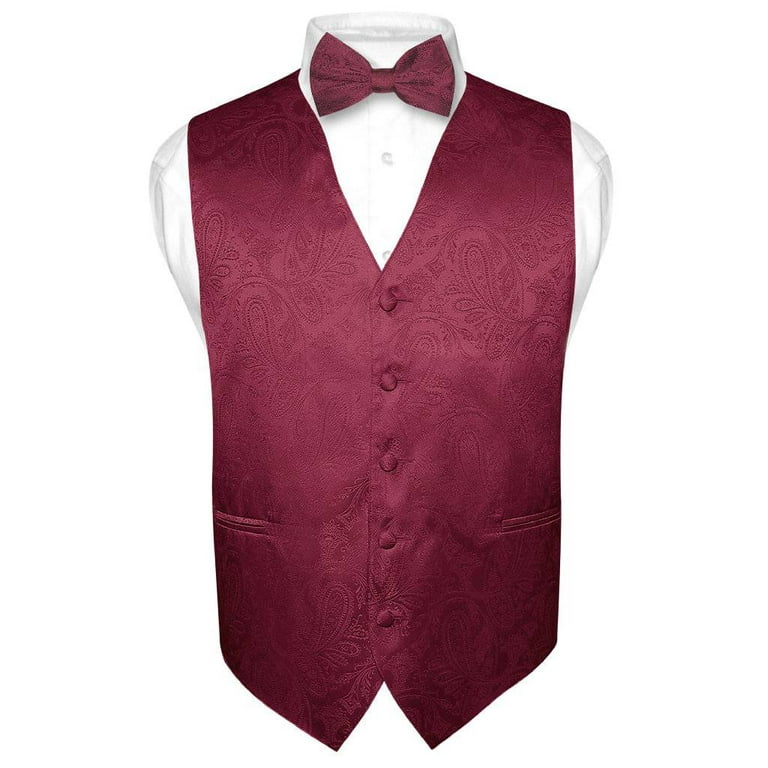 Burgundy paisley waistcoat hotsell