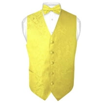 Men's Paisley Suit Vest and Tie Set Classic Floral Necktie Pocket ...