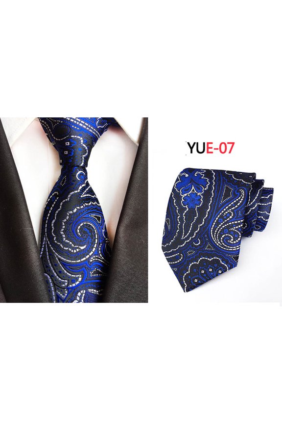 Men's Paisley Floral Jacquard 8CM Wide Neck Tie Party Wedding Formal Necktie