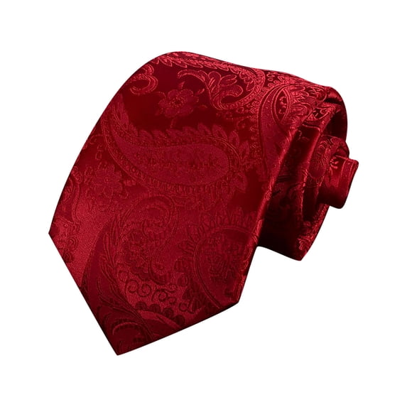 Men’s Paisley Jacquard Satin Necktie, formal Business Wedding Banquet Dress Tie, Classic Pattern Suit Tie for Groom office Occasions