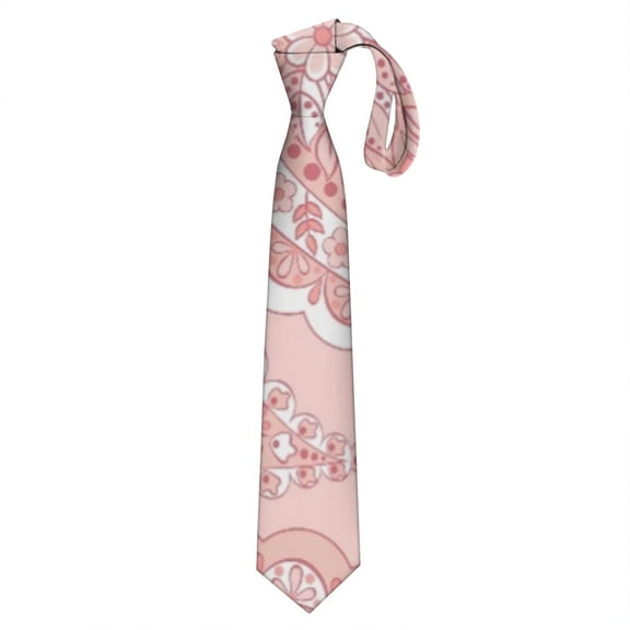 Men's Paisley Necktie - Elegant Satin Formal Tie for Wedding & Business, Wrinkle-Resistant & Durable, 58.3" Standard Length, Bohemian Vintage Design