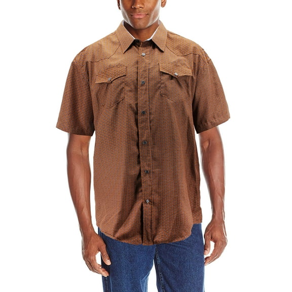 Men's Paisley Patterned Long Sleeve Cowboy Rodeo Western Button Up Dress Shirt (K2599, 2XL)