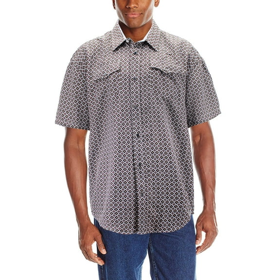 Men's Paisley Patterned Long Sleeve Cowboy Rodeo Western Button Up Dress Shirt (K2684, 3XL)