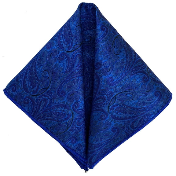Men’s Paisley Royal Formal Satin Pocket Square in a Variety of Colors by Spencer J’s Signature Satin Collection