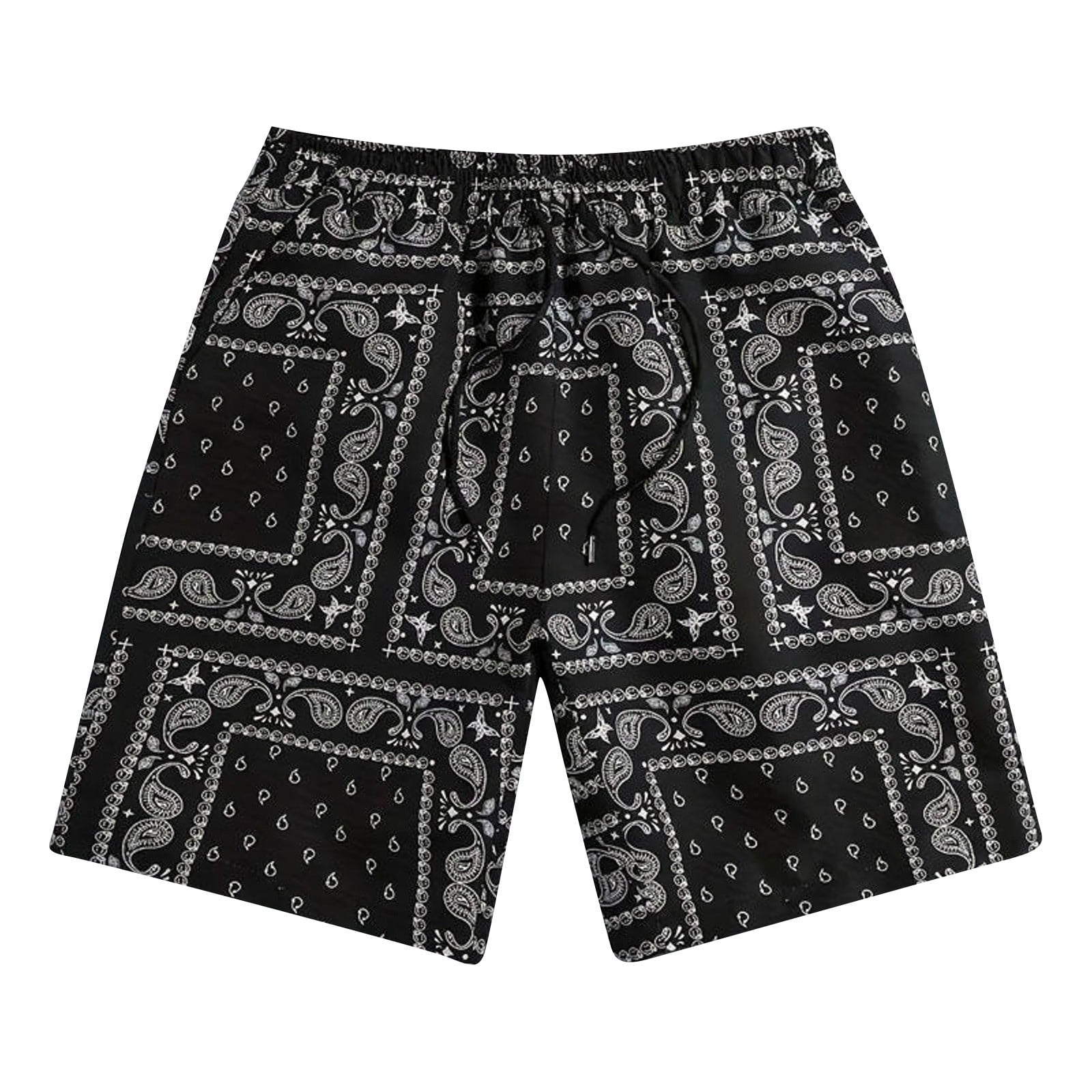 Men's Paisley Shorts Boho Print Elastic Waist Casual Vacation Gym Beach