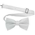 thumbnail image 1 of Men’s Paisley White Formal Satin Pre-Tied Bow Tie in a Variety of Colors by Spencer J’s Signature Satin Collection, 1 of 4