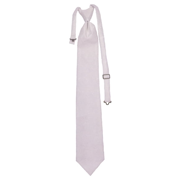 Men’s Paisley White Formal Satin Pre-Tied Necktie Tie in a Variety of Colors by Spencer J’s Signature Satin Collection