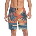 thumbnail image 1 of Men's Pajama Bottoms Athletic Shorts For Men Casual Cotton Beach and The Palm Trees, 1 of 7