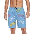 thumbnail image 1 of Men's Pajama Bottoms Athletic Shorts For Men Casual Cotton Color Sunglasses, 1 of 7