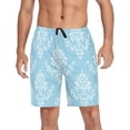 thumbnail image 1 of Men's Pajama Bottoms Athletic Shorts For Men Casual Cotton Light Blue Background, 1 of 7