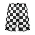thumbnail image 1 of Men's Pajama Bottoms Black and White Check Men's Shorts Mens Sleep Pajama Shorts Mens Short Pajama Pants Large, 1 of 7
