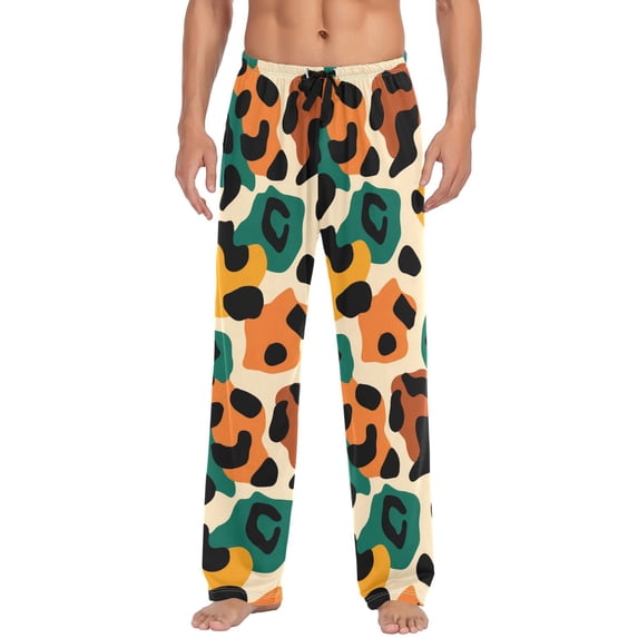 Men's Pajama Bottoms Modern Art Men's Cotton Pajama Pants Men's Loose Printed Pajama Pants Casual Pants with Pockets