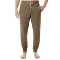 thumbnail image 1 of Men's Pajama Lounge Pants Comfortable Casual Lightweight Solid Color Pajama Pants with Drawstring with Pockets Sleep Pajama Pant Baggy Relaxed Fit Elastic Waist Button Fly Pajama Bottoms,Brown 3XL, 1 of 7