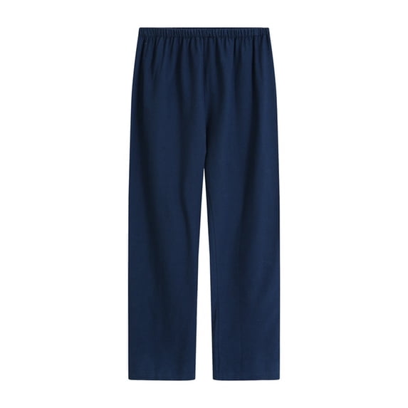 Men's Pajama Pant 100% Cotton Pajama Pants Lightweight Soft Lounge Pant with Pockets Sleep Pj Bottoms for Men Elastic Waistband Sleep Pajama Pant Solid Color Homewear Trousers