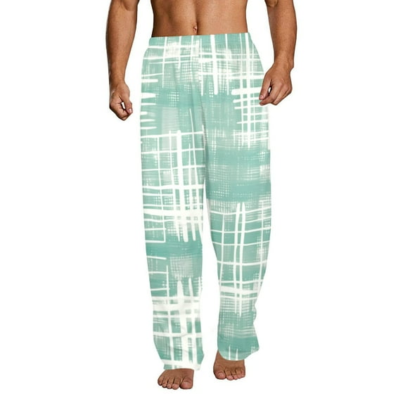 Men's Pajama Pant (No Pockets) Lounge Sleep Pant Relaxed Fit Printed Pajama Bottoms, Size S-2XL