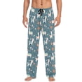 thumbnail image 1 of Men's Pajama Pants Alpaca Floral Polka Dots Cotton Long Sleepwear Lounge Pants S, 1 of 7