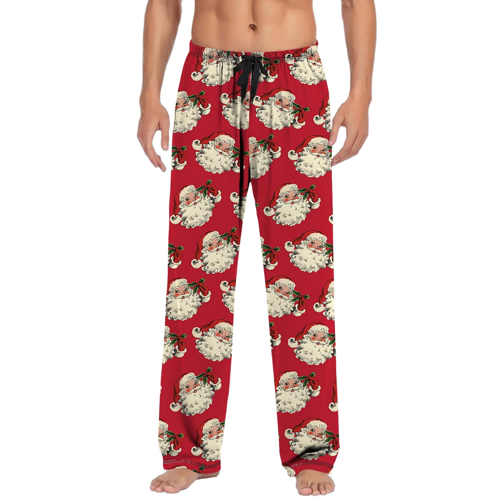 Men's Pajama Pants Christmas Casual With Drawstring And Pockets Pj