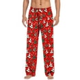 thumbnail image 1 of Men's Pajama Pants Comfy Lightweight Plaid Drawstring Pajama Lounge Sleep Pants with Pockets Mens Baggy Sweatpants Wide Leg, 1 of 4