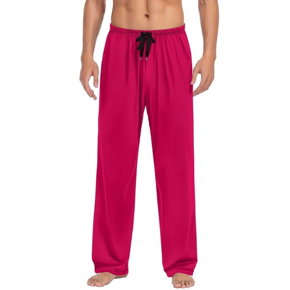 Men's Pajama Pants Cotton Comfy Sleep Bottoms Lightweight Lounge Pants Drawstring Elastic Waist Soft Sleepwear PJs with Pockets