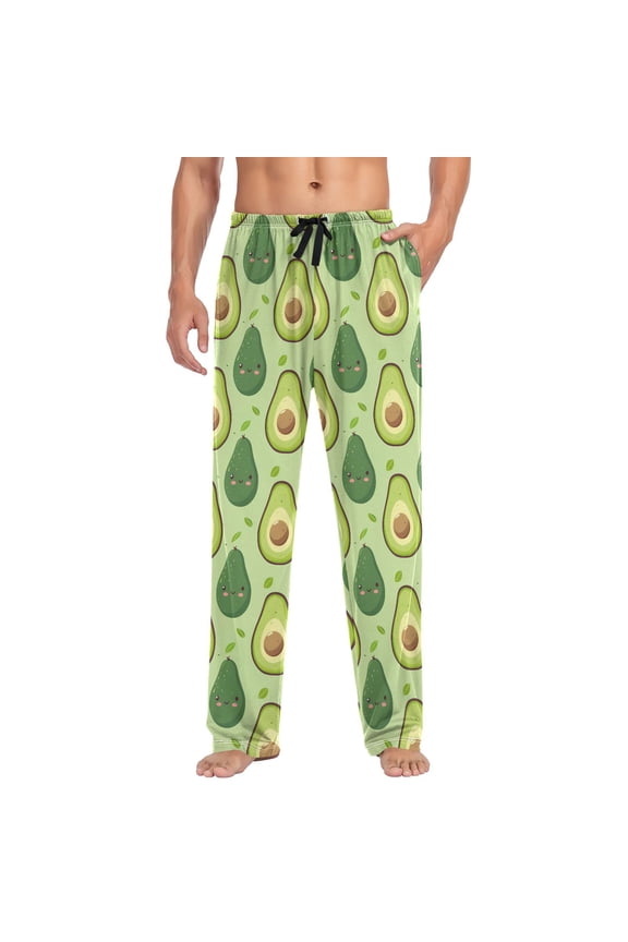 Men's Pajama Pants Cute Avocado Fruit Soft Long Sleep Lounge Pants 2XL