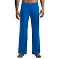 thumbnail image 1 of Men's Pajama Pants Elastic Waist Comfy Sleep Bottoms Lightweight Lounge Pants Casual Loose Soft Sleepwear PJs with Pockets, 1 of 5