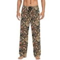 thumbnail image 1 of Men's Pajama Pants Ethnic Bohemian Mandala Paisley Flower Cotton Long Sleepwear Lounge Pants L, 1 of 7