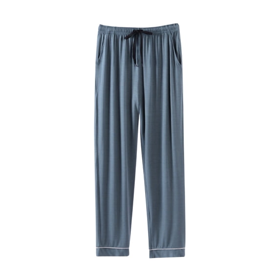 Men's Pajama Pants Lightweight Long Lounge Bottoms Soft Sleep Modal Pj Pants with Pockets Drawstring Size L-4XL Green