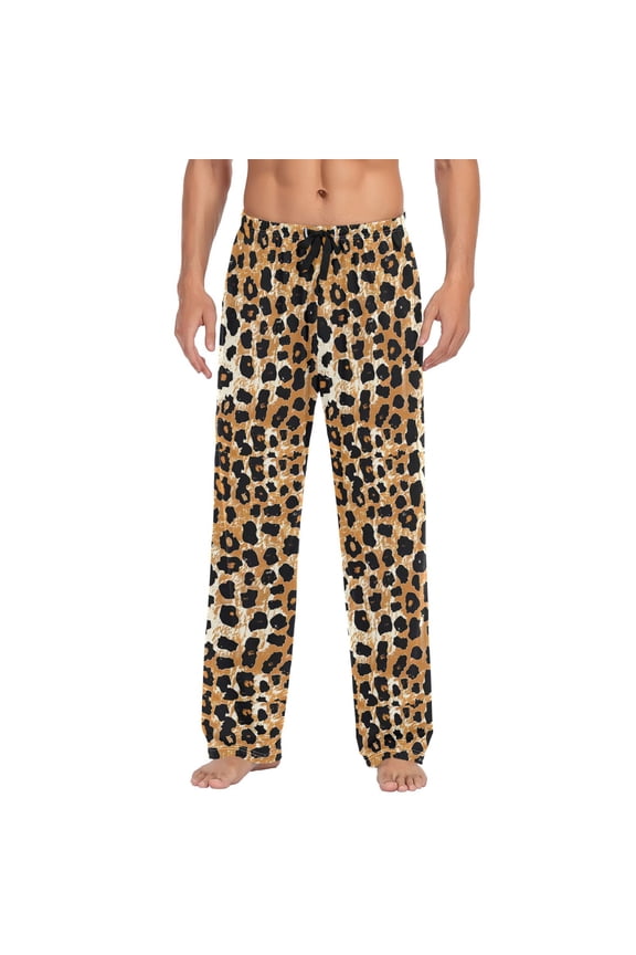 Men's Pajama Pants Men's Pajama Bottoms Home Sleeping Pants Loose Fitting Style XXL Leopard Print
