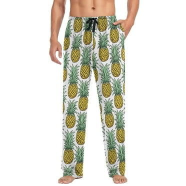 Men's Pajama Pants Pineapple Soft Long Sleep Lounge Pants L