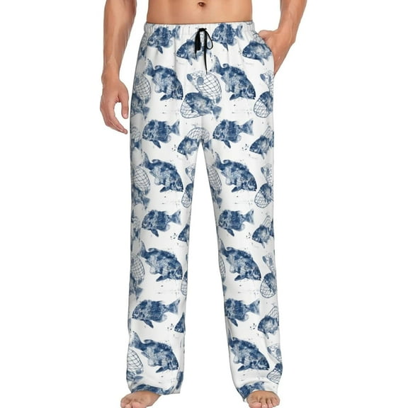 Men's Pajama Pants Pjs Bottoms With Pockets Sleep Lounge Pants For Men