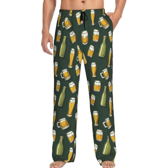 Men's Pajama Pants Pjs Bottoms With Pockets Sleep Lounge Pants For Men
