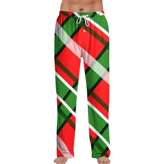 Men's Pajama Pants Relaxed Fit Lounge Pants Striped Sleepwear Bottoms Sleep Pants
