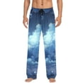 thumbnail image 1 of Men's Pajama Pants Sky with Cloud Cotton Long Sleepwear Lounge Pants L, 1 of 7