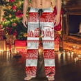 thumbnail image 1 of Men's Pajama Pants with Pockets Christmas Printed Mid Waisted Loose Fit Casual Pants with Drawstring and Comfortable Lounge Bottoms Soft Sleepwear, 1 of 4