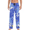 thumbnail image 1 of Men's Pajama Pants with Pockets Sleepwear Lounge Pants Stretch Casual Cute Dolphin Cartoon, 1 of 7