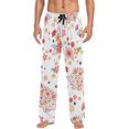 thumbnail image 1 of Men's Pajama Pants with Pockets Sleepwear Lounge Pants Stretch Casual Floral Cute Hedgehogs, 1 of 6