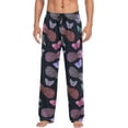 thumbnail image 1 of Men's Pajama Pants with Pockets Sleepwear Lounge Pants Stretch Casual Pineapple Butterfly, 1 of 6