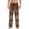 thumbnail image 1 of Men's Pajama Pants with Pockets Sleepwear Lounge Pants Stretch Casual Zebra Stripe Vintage, 1 of 6