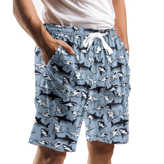 Vicojack Men's Pajama Shorts Bottoms with Pockets Drawstring Elastic Waist Lounge & Sleepwear Funny Graphic M-XXL
