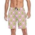 thumbnail image 1 of Men's Pajama Shorts Bottoms with Pockets Soft Lightweight Lounge Sleep Wear Avocado and Heart, 1 of 6