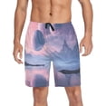 thumbnail image 1 of Men's Pajama Shorts Bottoms with Pockets Soft Lightweight Lounge Sleep Wear Beautiful Alien Landscape, 1 of 6