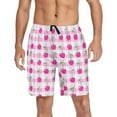 thumbnail image 1 of Men's Pajama Shorts Bottoms with Pockets Soft Lightweight Lounge Sleep Wear Cherry on Gingham, 1 of 6