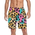 thumbnail image 1 of Men's Pajama Shorts Bottoms with Pockets Soft Lightweight Lounge Sleep Wear Soft Color Leopard Print, 1 of 6