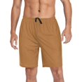 thumbnail image 1 of Men's Pajama Shorts Bottoms with Pockets Soft Lightweight Lounge Sleep Wear Umber, 1 of 6