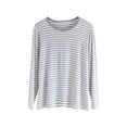thumbnail image 1 of Men's Pajamas Crew Neck Long Sleeve Stripes Pullover Tops Casual Stylish Lightweight Lounge & Sleep Wear Loose Fit (XL, Green), 1 of 3