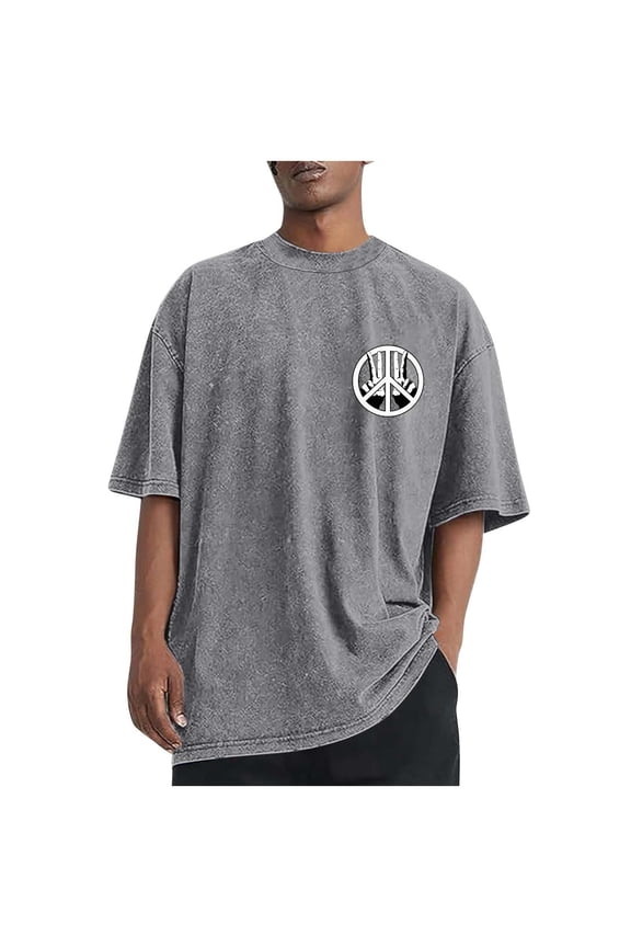 Men's Palm Tree Printed Graphic Tees Loose Fit Crewneck Short-Sleeve T-Shirt Big and Tall Workout Athletic Blouses