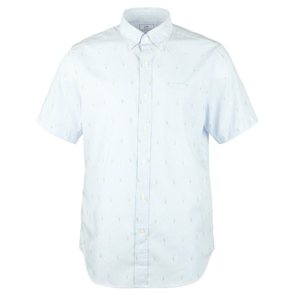 Men's Palm Tree SS Button Down Trim Fit Shirt-OC-M
