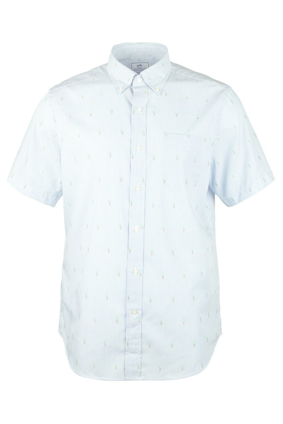 Men's Palm Tree SS Button Down Trim Fit Shirt-OC-M